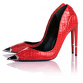 Nephthys pump in red python, front view