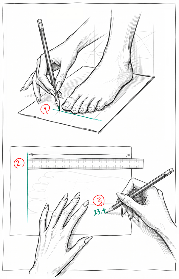How to measure your foot