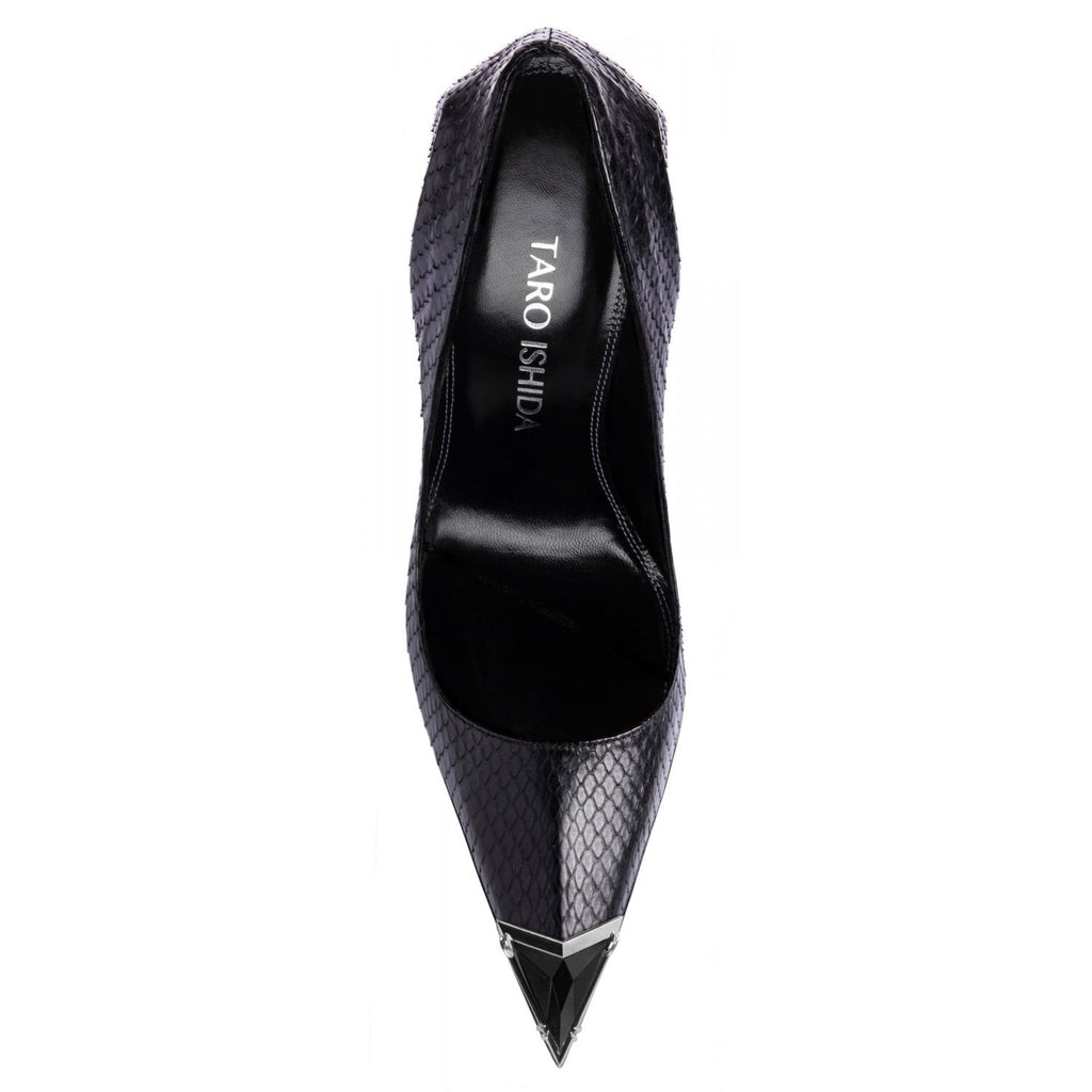Nephthys pump in black python, side profile
