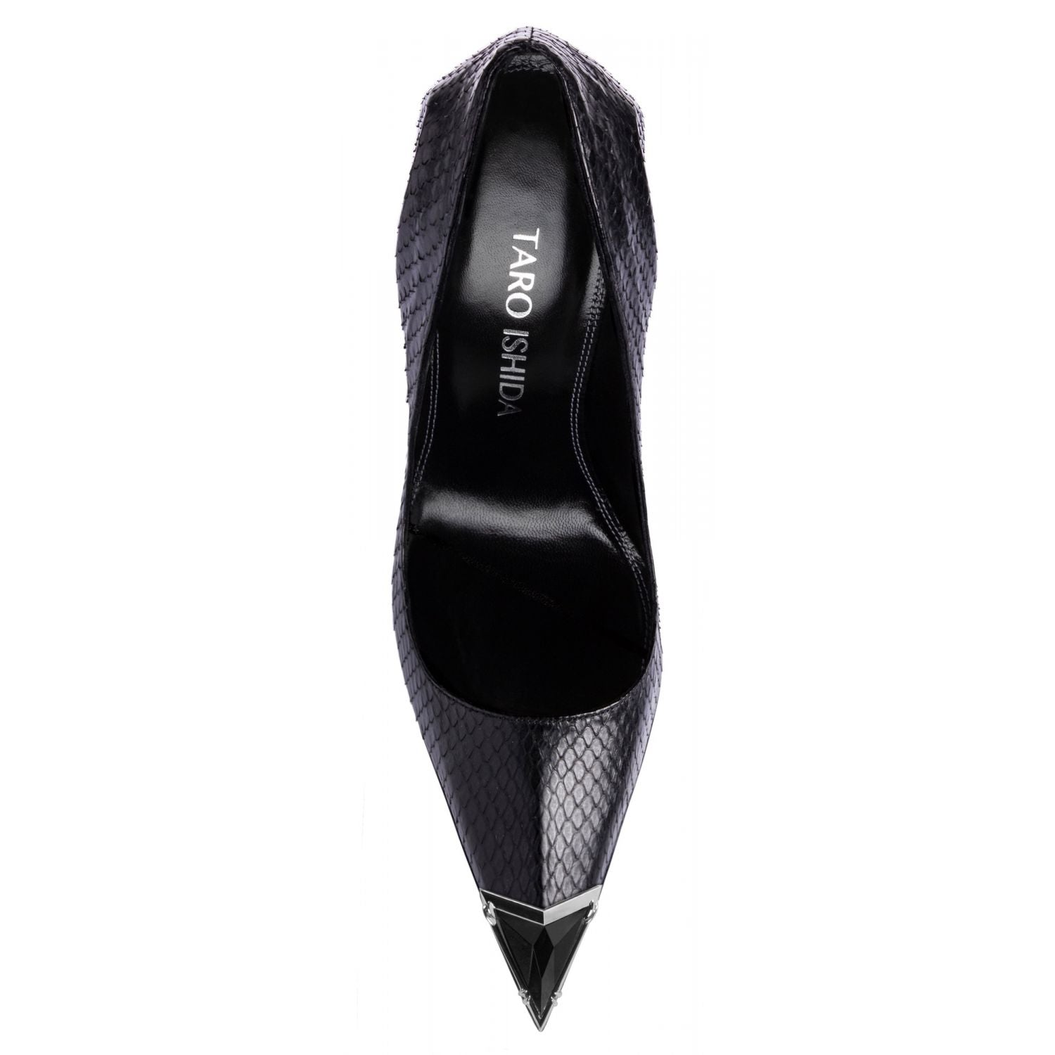 Nephthys pump in black python, side profile