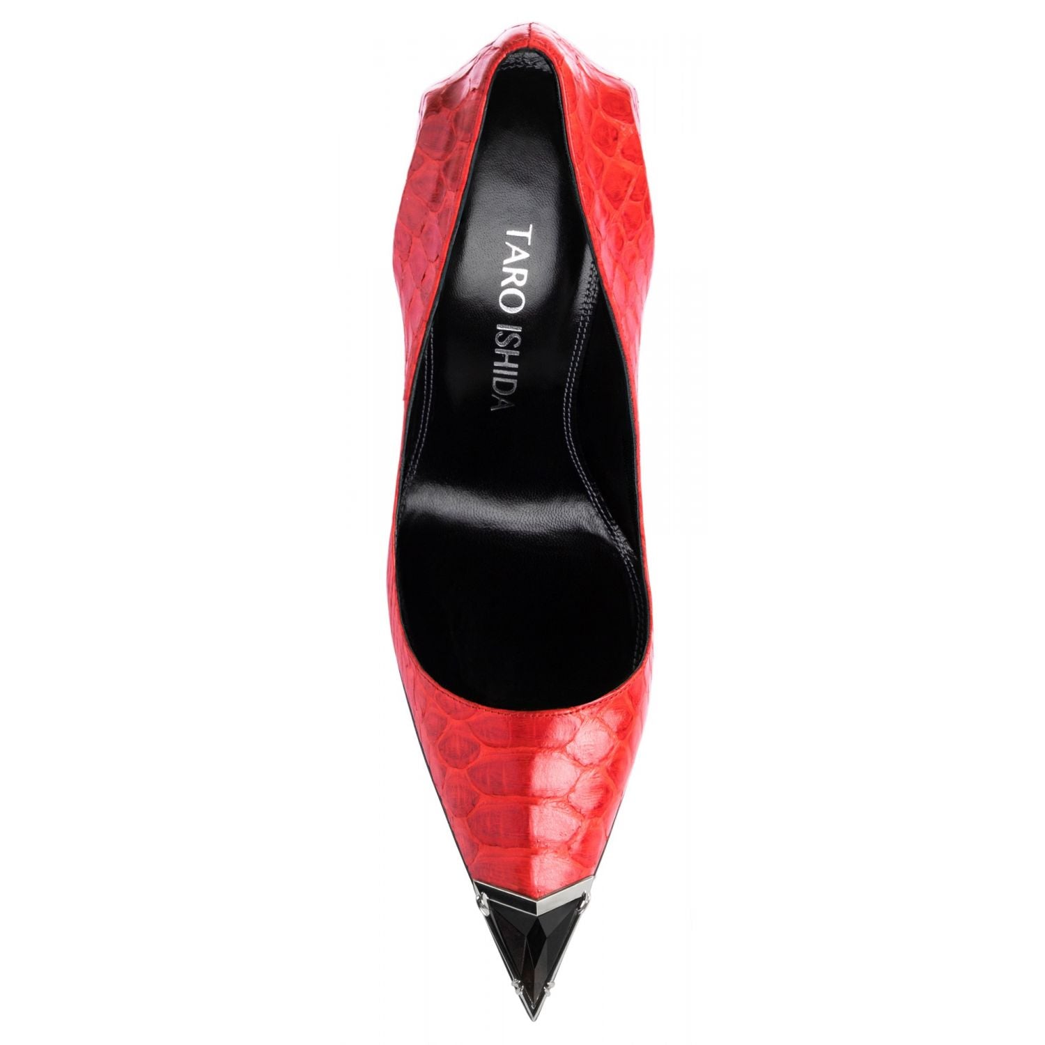 Nephthys pump in red python, side profile