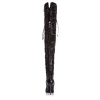 LILITH IN BLACK EMBROIDERED PYTHON